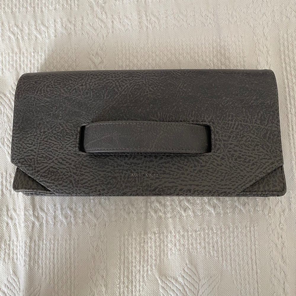 Gray Abiko Vegan Clutch be Matt and Nat